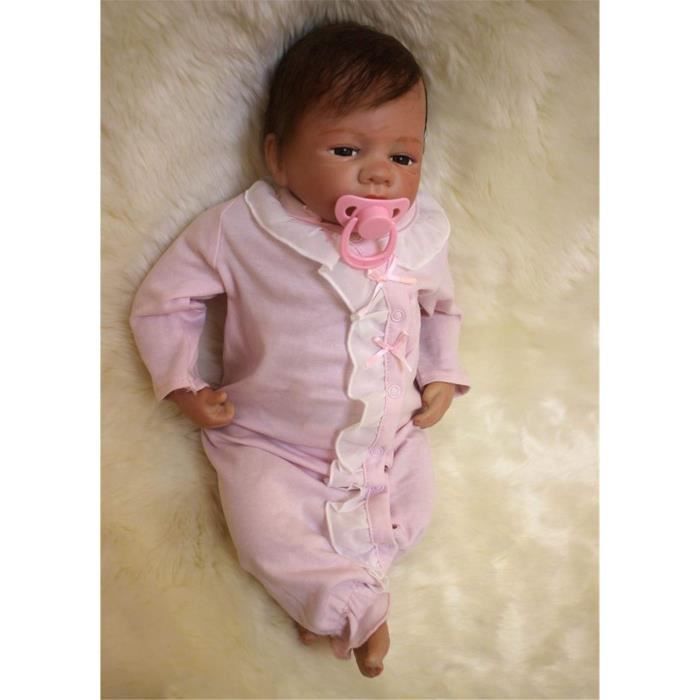 ZIYIUI Réaliste Poupée Reborn bébé Poupons de Silicone Fille fabriqué à la Main avec Babys Doll 20 Pouce