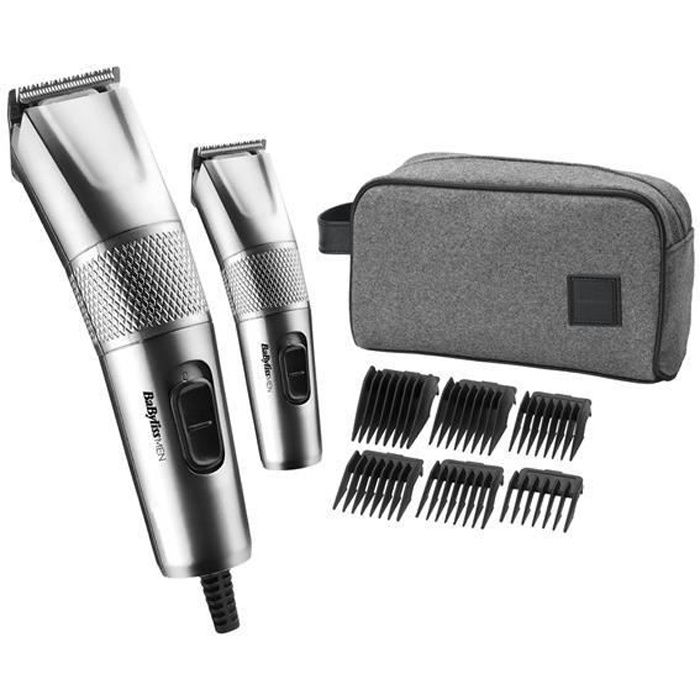 TONDEUSE CHEVEUX RECHARGEABLE MINI TONDEUSE PILES BABYLISS - 7755PE Silver