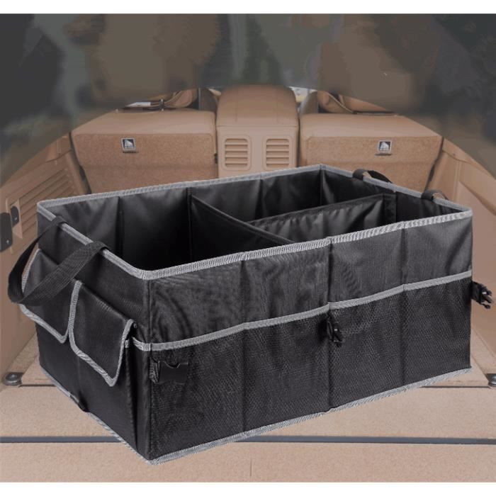Boite Rangement Coffre de Voiture, Organiseur Coffre Sac Caisse Voiture Pliable Tissu Durable Oxford Accessoire Voiture