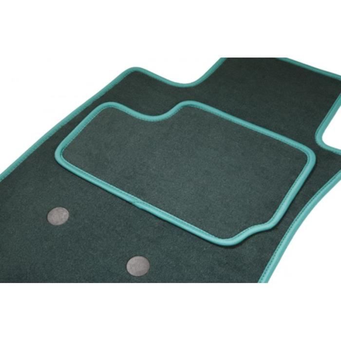 Tapis pour Renault CLIO 4 Break Estate - 2 Avants + 1 arriere (du 10.12 au ce jour) Tapis ETILE VERT sur mesure