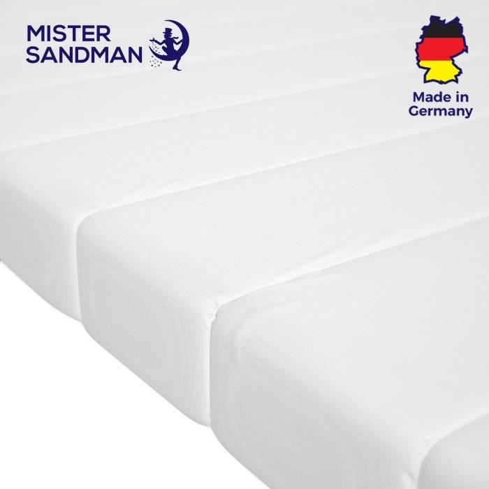 Surmatelas 160x200cm mousse confort housse microfibre surmatelas ferme et moelleux pour un sommeil réparateur sur-matelas 160x200