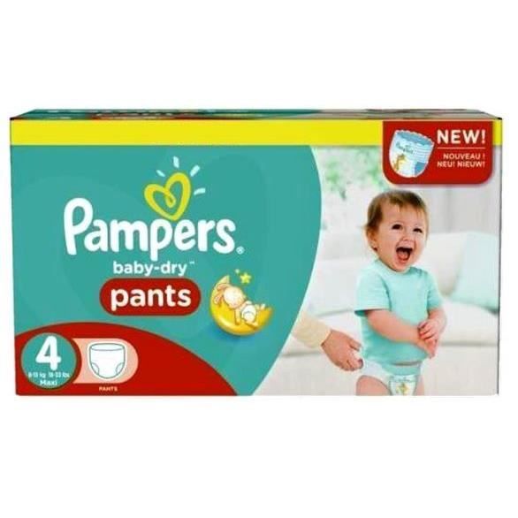 128 x couches bébé Pampers - Taille 4 baby dry pants