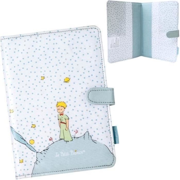 Protège / Porte Carnet de Santé LE PETIT PRINCE Bleu pour Nourrisson Bébé Enfant Garçon Fille - Idée Cadeau Original de Naissance