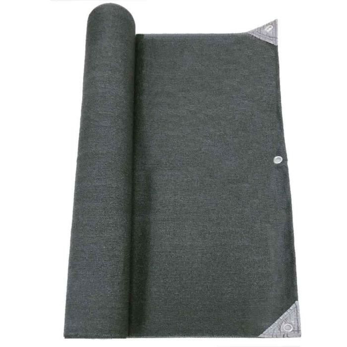 Brise vue occultant renforcé haute densité 300 gr/m2 qualité pro - H.1,8 m x L.10 m - gris