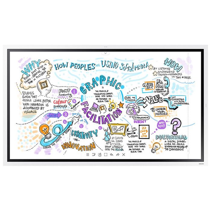 TOUCH DIGITAL FLIPCHART 55IN UHD FLIP S/W 0,000000 Noir