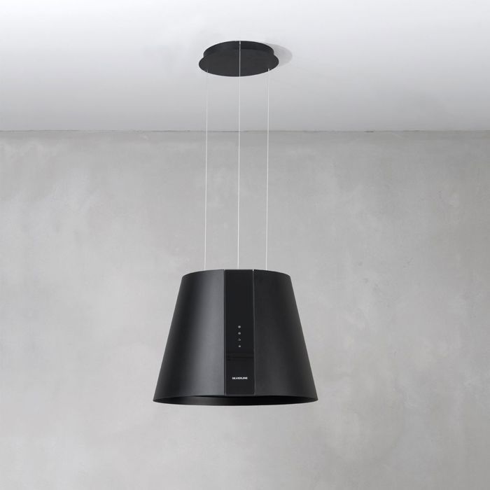 Hotte cuisine en îlot Silverline PURE PLUS noir mat 50 cm Noir