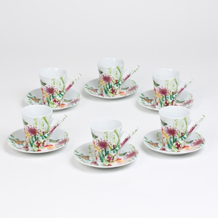 TABLE PASSION - COFFRET 6 TASSES / SOUS TASSES ...