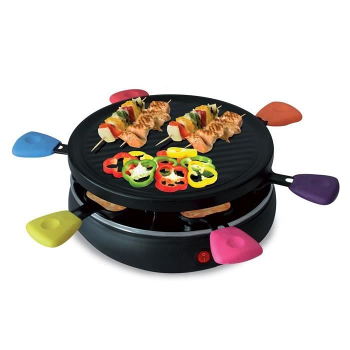 Raclette grill 6 personnes Techwood KRA-6020, 800W + 6 poelons