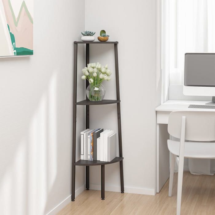 vidaXL Étagère dangle 3 niveaux Noir 455x315x120 cm 336390