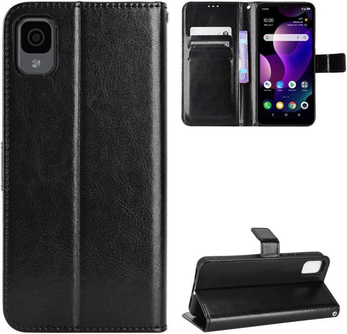 Coque Portefeuille Pour Wiko View 5/View 5 Plus - BellaCase Noir Transparent - Neuf
