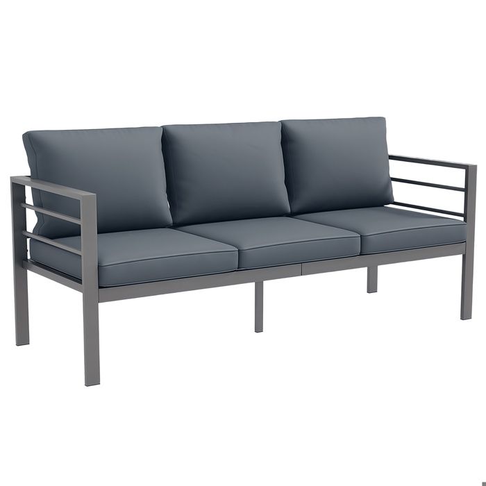 Housse De Protection Pour Coussins De Jardin | 75x75x90cm | Gris Imperméable | Anti-UV | Avec Sac De Rangement