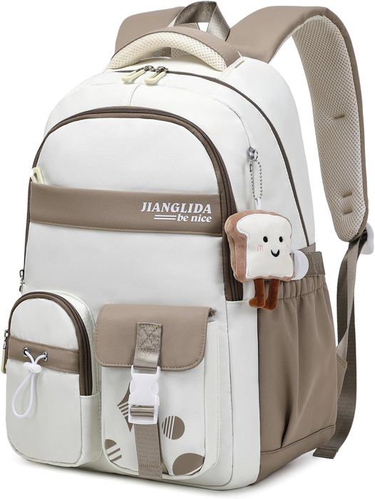 Sac A Dos Scolaire College Cartables Fille Primaire Grande Capacite Sac A Dos Pour Adolescents A La Mode Et Decontracte Pour 8534 Marron Cdiscount Bagagerie Maroquinerie