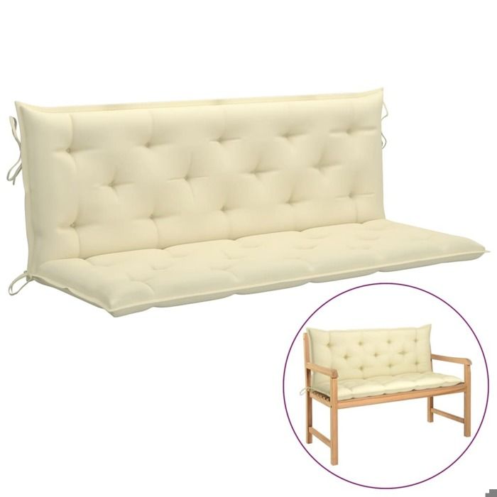 VidaXL Coussin de Banc Crème