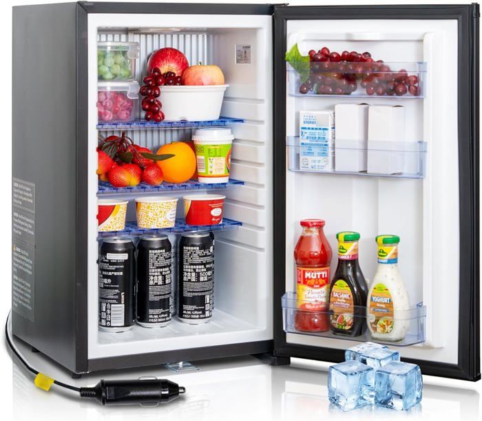 Mini réfrigérateur refroidissement par absorption Smad 45L noir autoportant sans givre