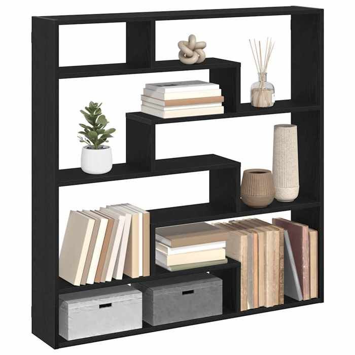 vidaXL Étagère cube murale 7 compartiments noir bois dingénierie 860023