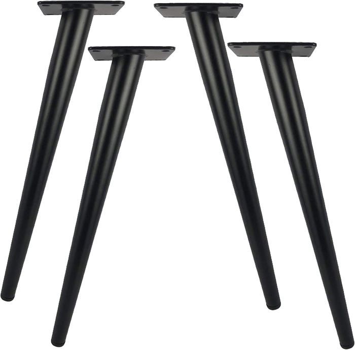 Lot de 4 pieds de table en métal de 30cm de longueur pour meubles modernes commode armoire bureau capacité de 800 kg