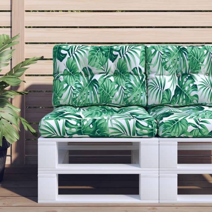 vidaXL Coussins de palette motif de feuilles - vue 3