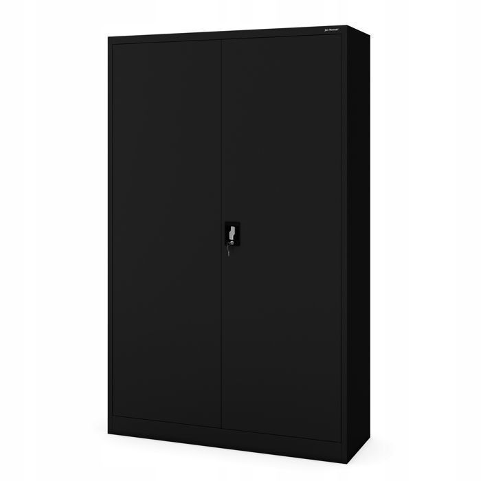 Armoire en métal noir JAN II 4 étagères 185x115x40cm serrure sécurisée