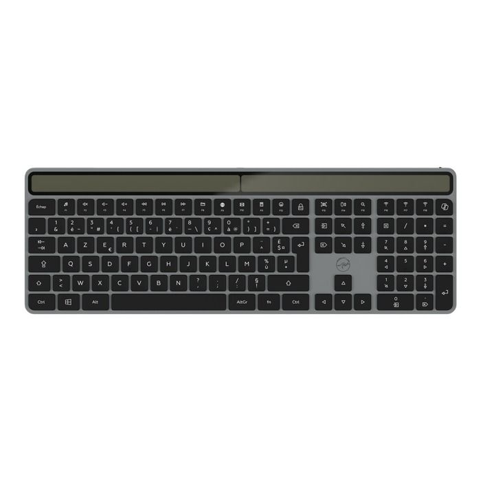 Clavier Solaire Sans Fil Mobility Lab KS720W – Multi-Connexions, AZERTY, Aluminium - vue 4