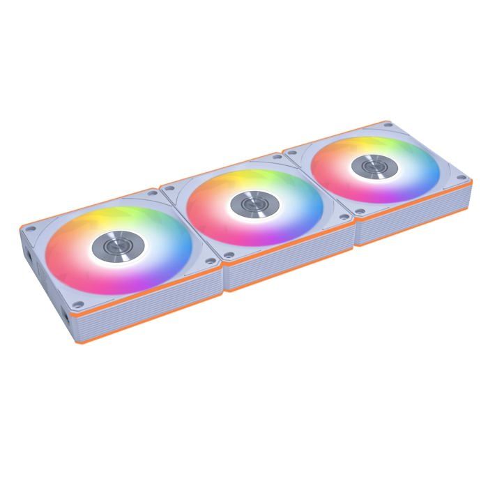 Ventilateurs ARGB PWM 120 mm - Lian Li - UNI FAN CL Wireless - Lames inversées - Blanc