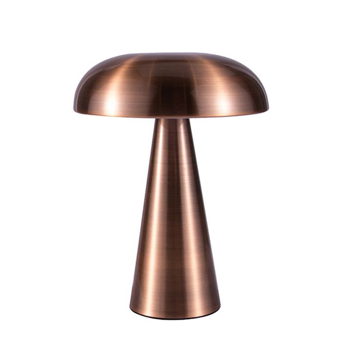 Lampe de table en forme de champignon ampoule LED pour décoration de chambre - Cuivre rouge antique