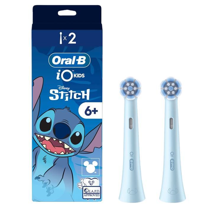 Brossettes de rechange ORAL B iO Kids Disney Stitch 2 pièces Ultra souples 6+
