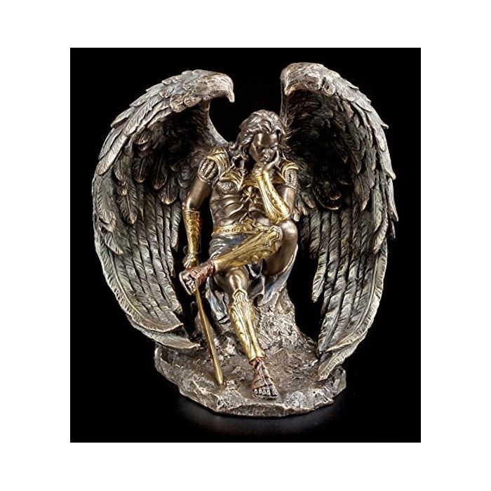 Figurine - FIGUREN-SHOP.DE - Lucifer - Ange déchu inspiré de Véronèse - Finition métallisée colorée - H.165 cm