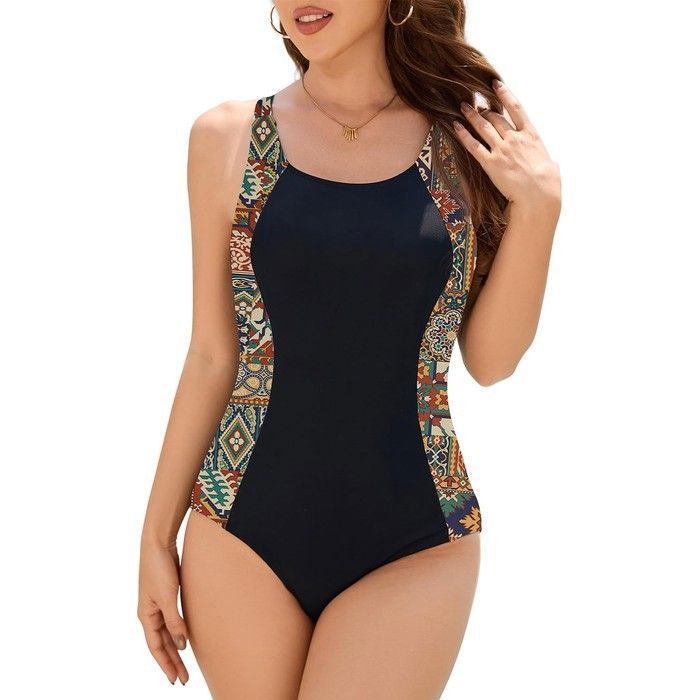 Maillot de bain une pièce femme sportif noir S dos nageur racerback effet amincissant coussinets push-up amovibles séchage