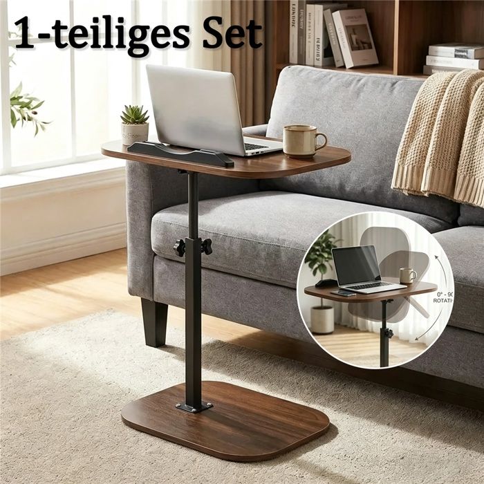 Table dappoint C réglable en hauteur table pour ordinateur portable au-dessus du lit petit espace chambre balcon
