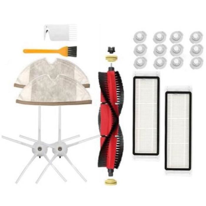 Kit Accessoires Pour Xiaomi Robot S6 S5 Max Etc. - 2 Brosses Principales, 4 Latérales, 4 Filtres HEPA