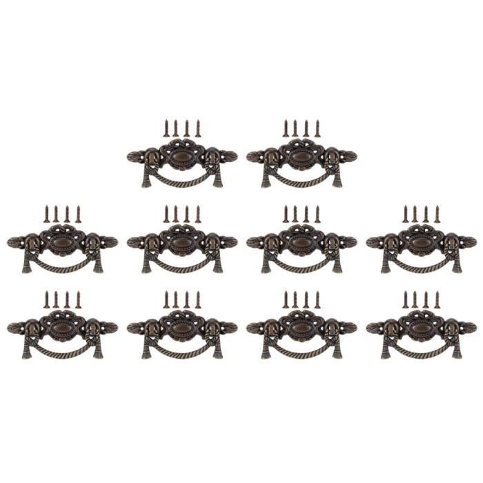 ARAMOX Poignée Antique 10 Ensembles Poignée De Porte D'Armoire De