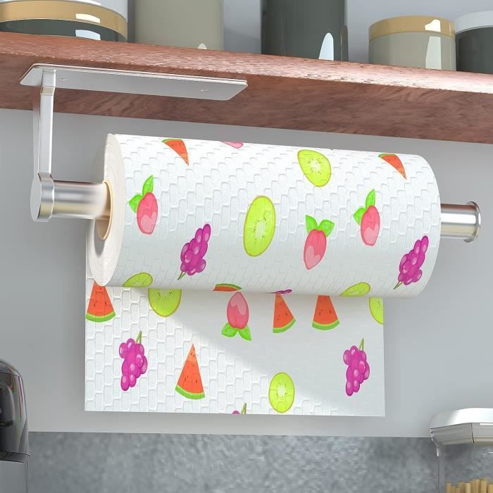 Distributeur Aluminium Et Film Alimentaire En Bambou – Avec Coupe, Rangement Mural Ou Tiroir, 2 En 1 Pratique - 9