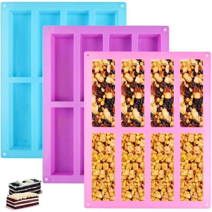 Moules En Silicone Newk Pour Chocolats Et Barres énergétiques - Lot De 6, Qualité Alimentaire, Antiadhésif