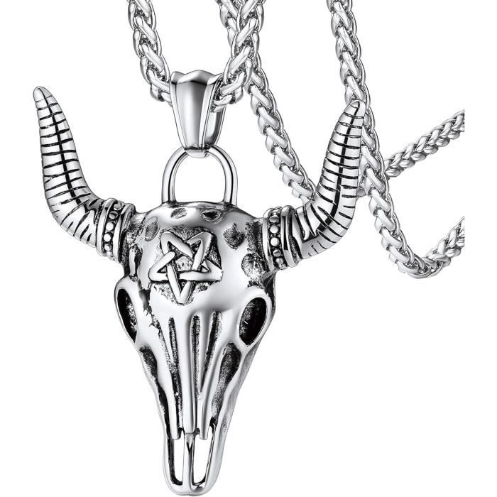 Collier Pendentif Baphomet Satan Gothique