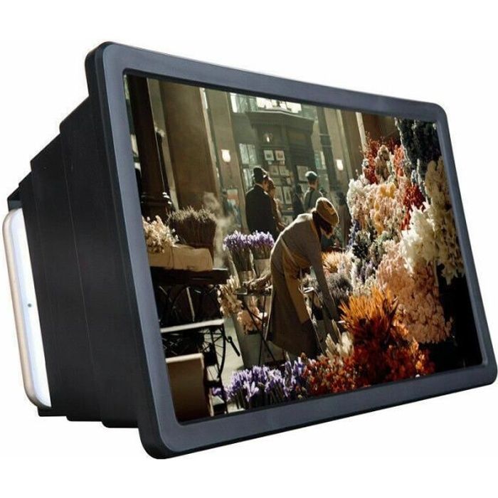 Écran Loupe 3D Universel pour Smartphone 12 Pouces Agrandisseur d'Écran