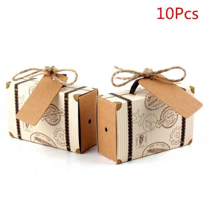 Version Suitcase Box Papier Boite Cadeau Emballage Bebe Douche A Bonbons Faveurs De Mariage Et Cadeaux Pour Invite Garcon Fille Cdiscount Beaux Arts Et Loisirs Creatifs