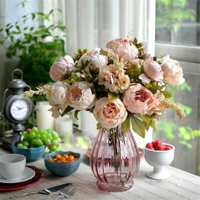 Bouquet De Fleurs Artificielles Décoratif Pivoine Fête ...