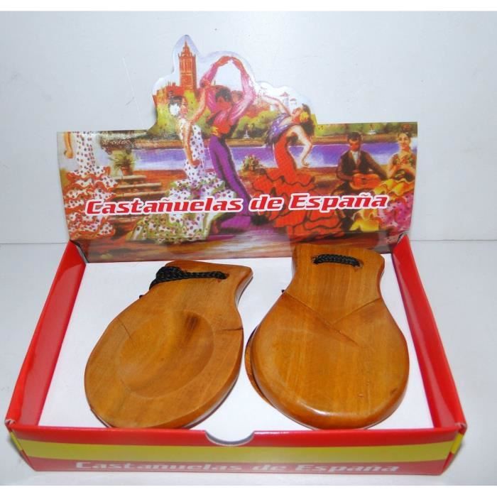 Instrument Musique Espagnole Castagnettes Espagnoles Rouge Et