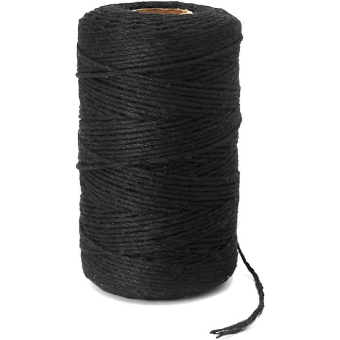 CAMAL Corde Macramé 2mm Or Étincelant - Fil Coton Doré 100m Pour Bricolage Et Décoration