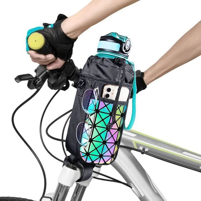 Porte-Bouteille Vélo Réglable – Support Pour Bouteille D'Eau 55 à 75 Mm, Rotation 360°, Fixation Sans Perçage | Pour VTT, Vélo Route, Guidon Ou Cadre