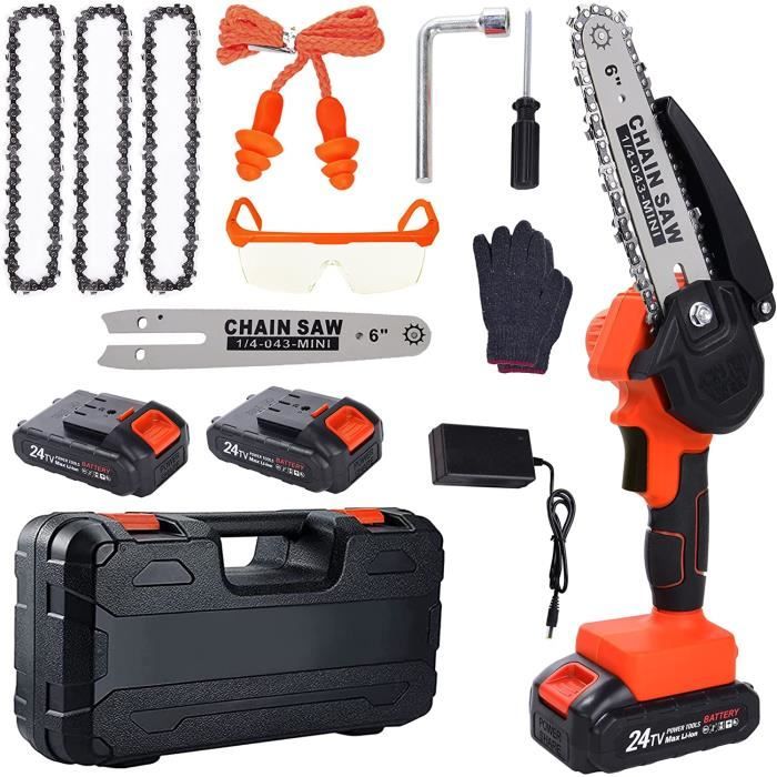 2 En 1 Elagueuse Sur Perche 6 Pouces, Mini Tronconneuse A