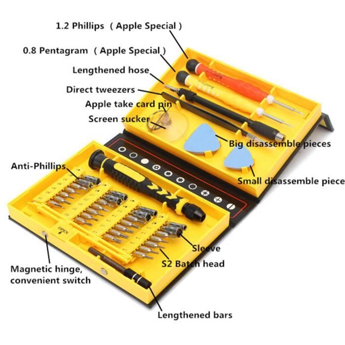 Kit Outils Tournevis Pour Réparation IPhone 3/4/5/6 Et IPad - 11 Pièces - Neuf Sous Blister