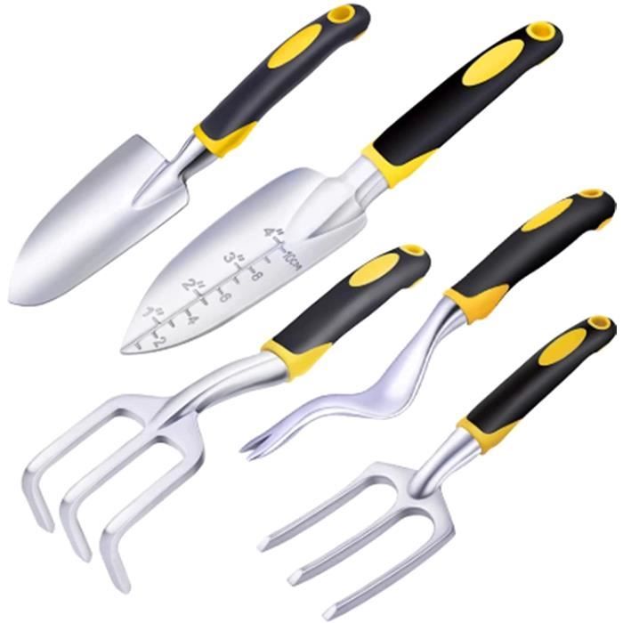 Scuddles Set De 9 Outils De Jardinage – Acier Inoxydable, Poignées Ergonomiques, Avec Sac De Rangement