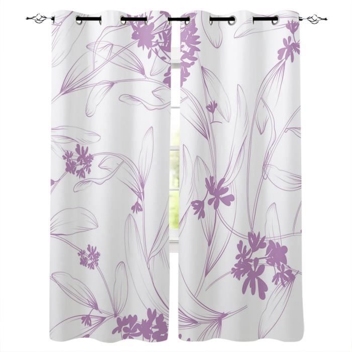 WWJNF Rideau Occultant, Fleurs De Papillon Violet Isolation Thermique