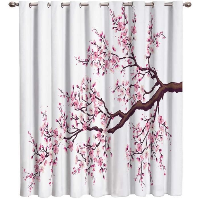 Rideaux Occultants Vintage Fleuris - Lot De 2, 140x180 Cm, Tissu Polyester Thermique Avec œillets 4 Cm