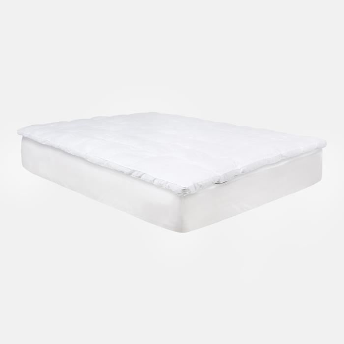 épaisseur 3cm Classic Blanc 80x200 cm-Lit 80 Surmatelas en fibre hypoallergénique confort médium-ferme