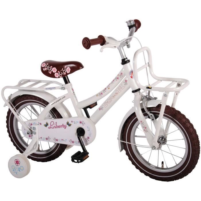 Velo Enfant Fille Liberty Urban 14 Pouces avec Roues de Stabilization Amovible Blanc Cdiscount Sport