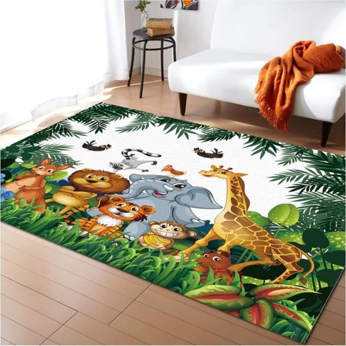 Tapisserie Géante New York Woven – Jungle – 101x101″ – Lion, Girafe, Tigres – Doublée