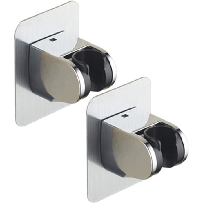 Lot De 2 Supports Pommeau De Douche Ahigh – Sans Perçage, Ventouse Puissante, Réglable 360°, Charge 15 Kg