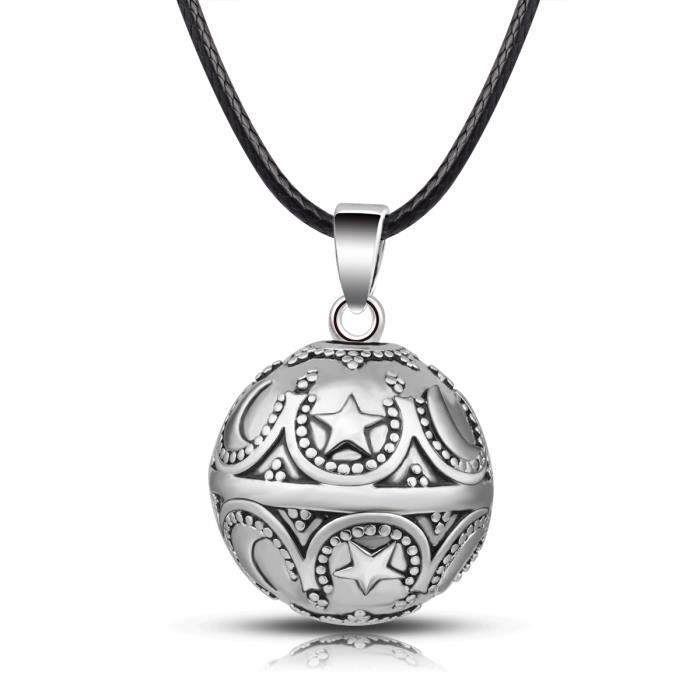 Collier Bola Grossesse SAGA GIOIELLI - Acier Inoxydable, Pendentif Sonore - Cadeau Future Maman